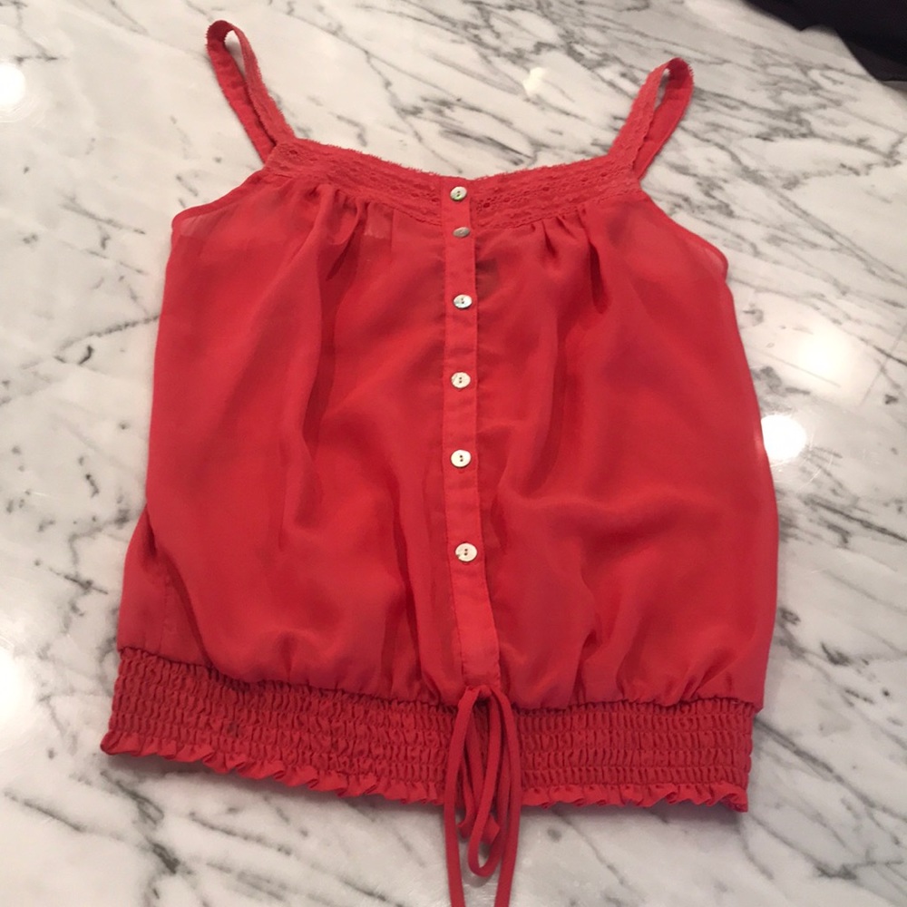 coral tank top